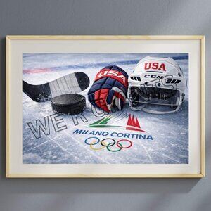 Team USA Olympic Hockey Wall Art 20x16